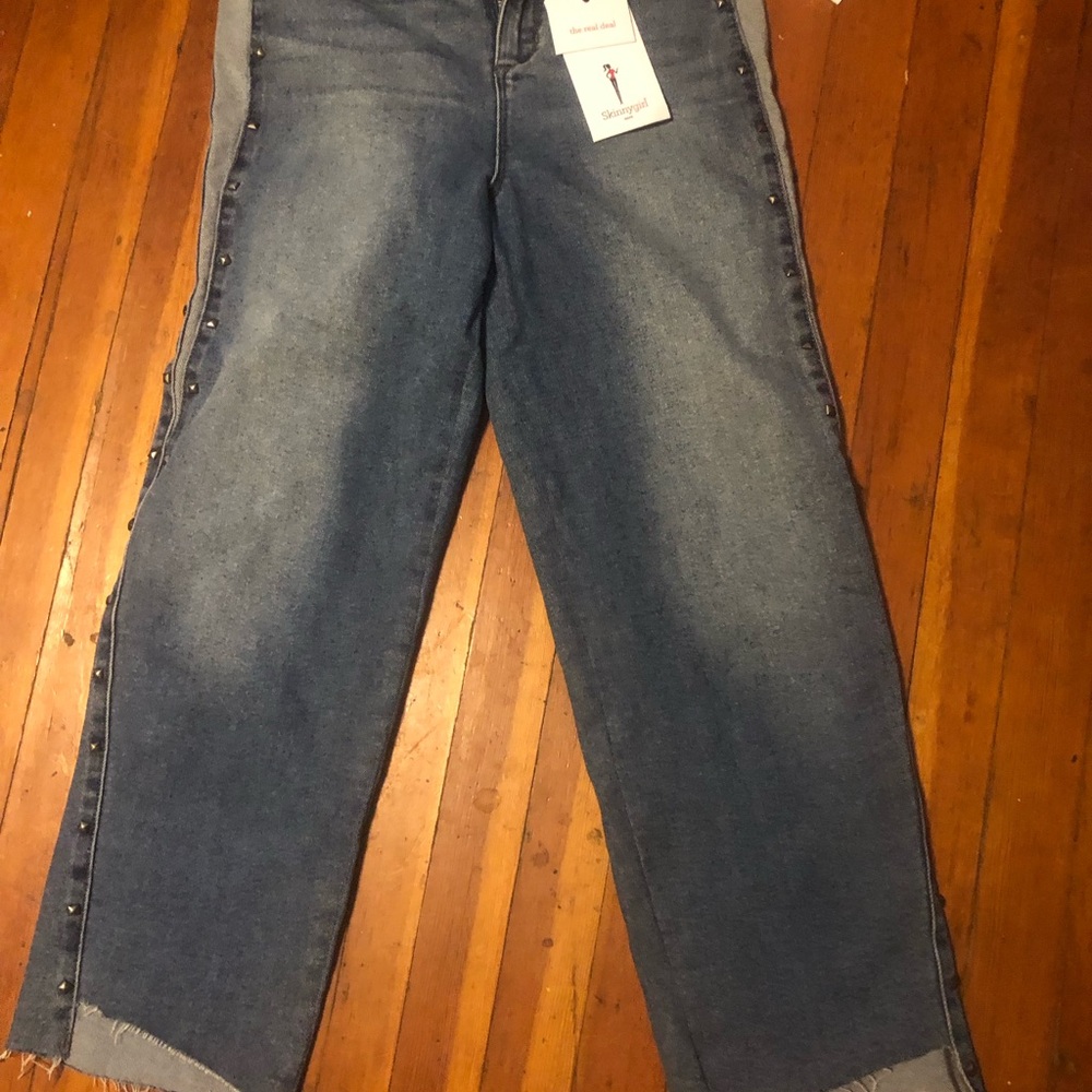 Skinny Girl Studded Jeans high rise crop